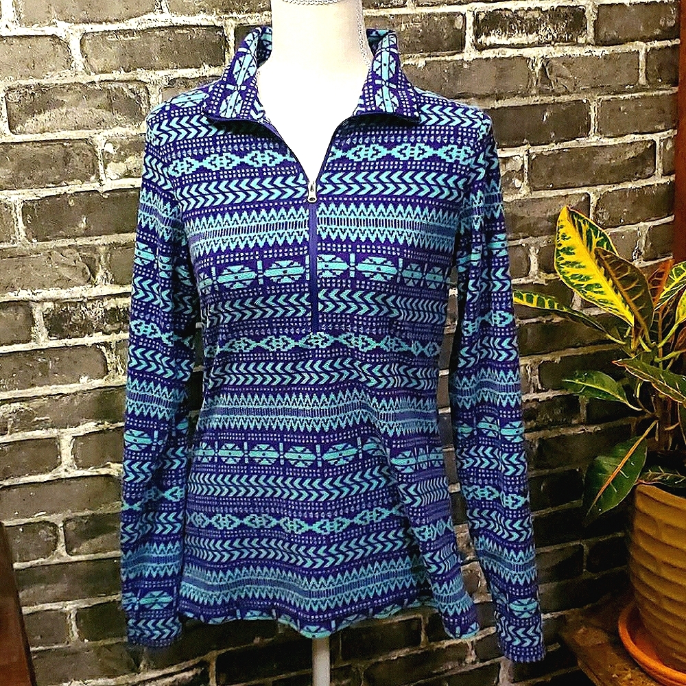 Columbia Patterned Pullover Fleece | Size S